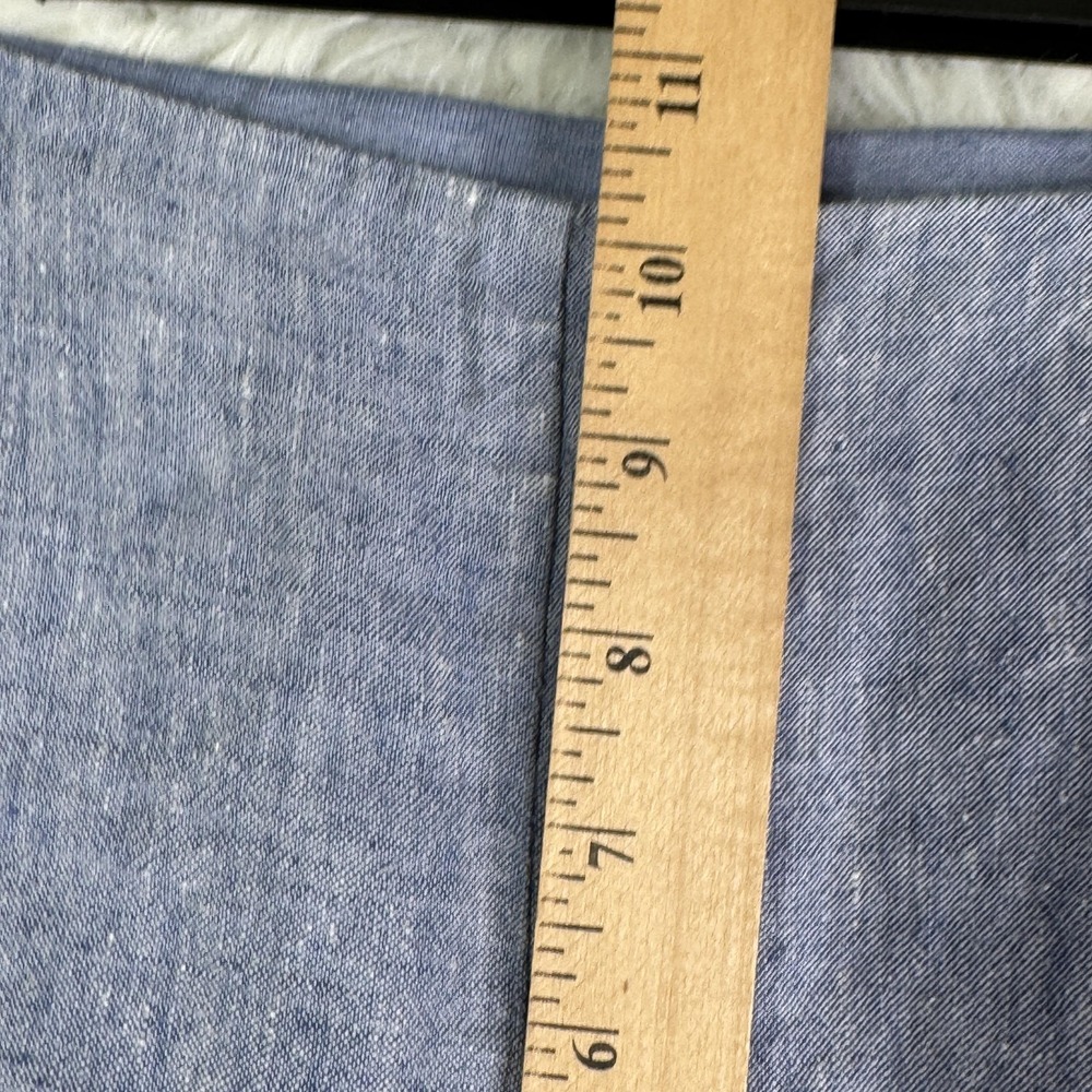 J. Jill Pants Womens M Petite Blue 100%‎ Linen Elastic Waist Pockets Natural - Picture 6 of 11